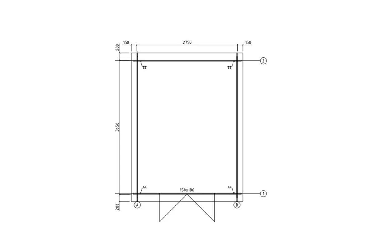 Abri de jardin bois brut ORIGINE 5A - 28mm- 9.68m²