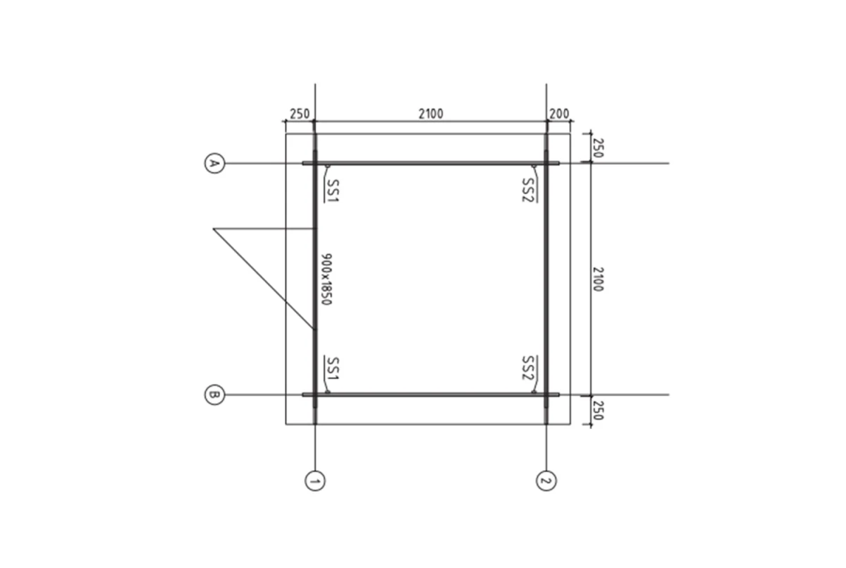 Abri de jardin bois brut ORIGINE 1A - Toit double pente - 4,18 m² - Madriers 28 mm