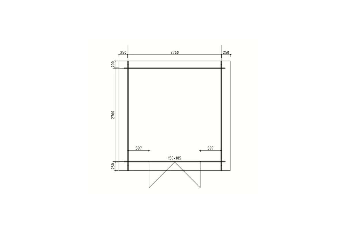Abri de jardin bois brut ORIGINE 3D - Toit double pente - 7,31 m² - Madriers 28 mm