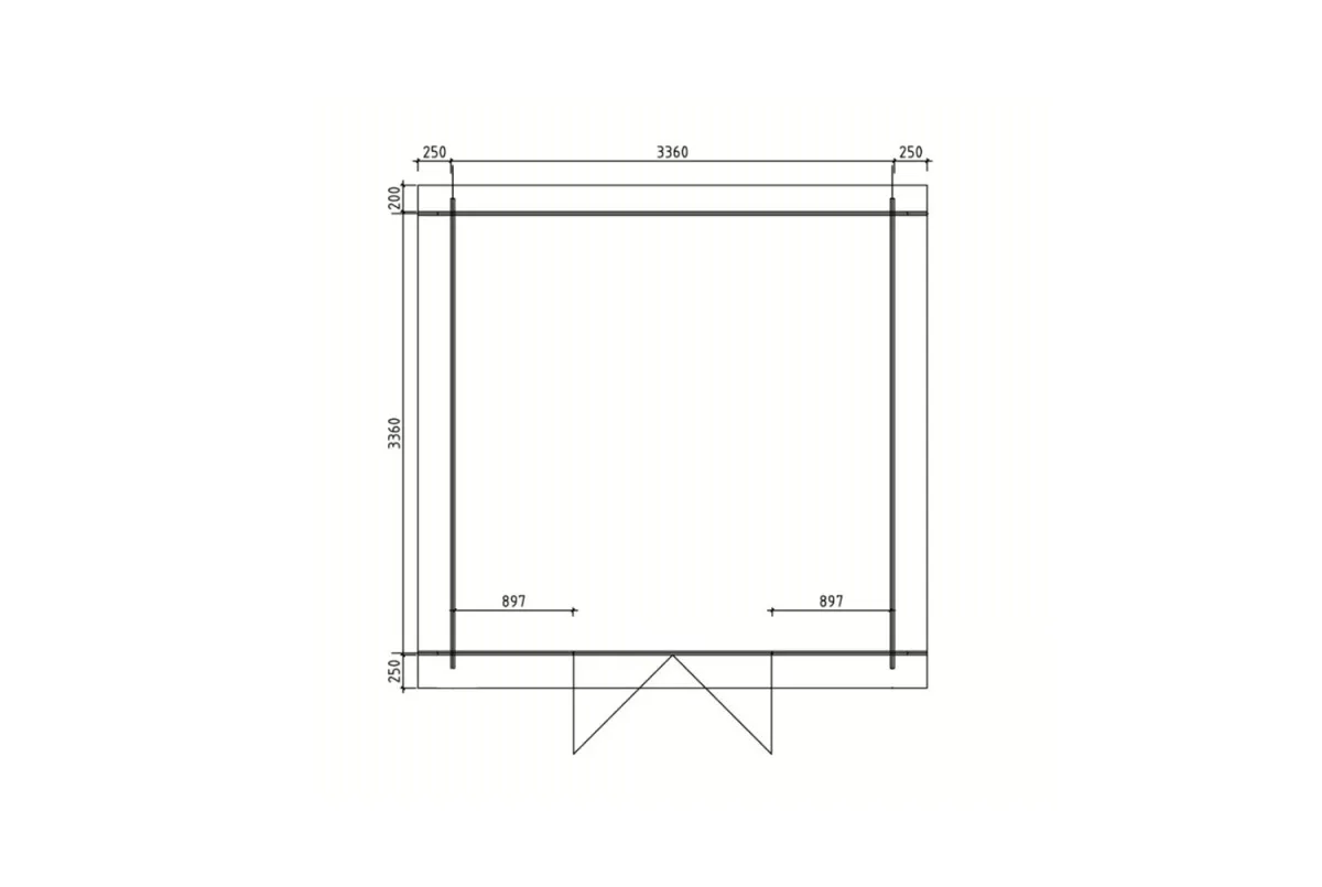 Abri de jardin bois traité autoclave HORIZON 5D - Toit plat - 10,92 m² - Madriers 28 mm