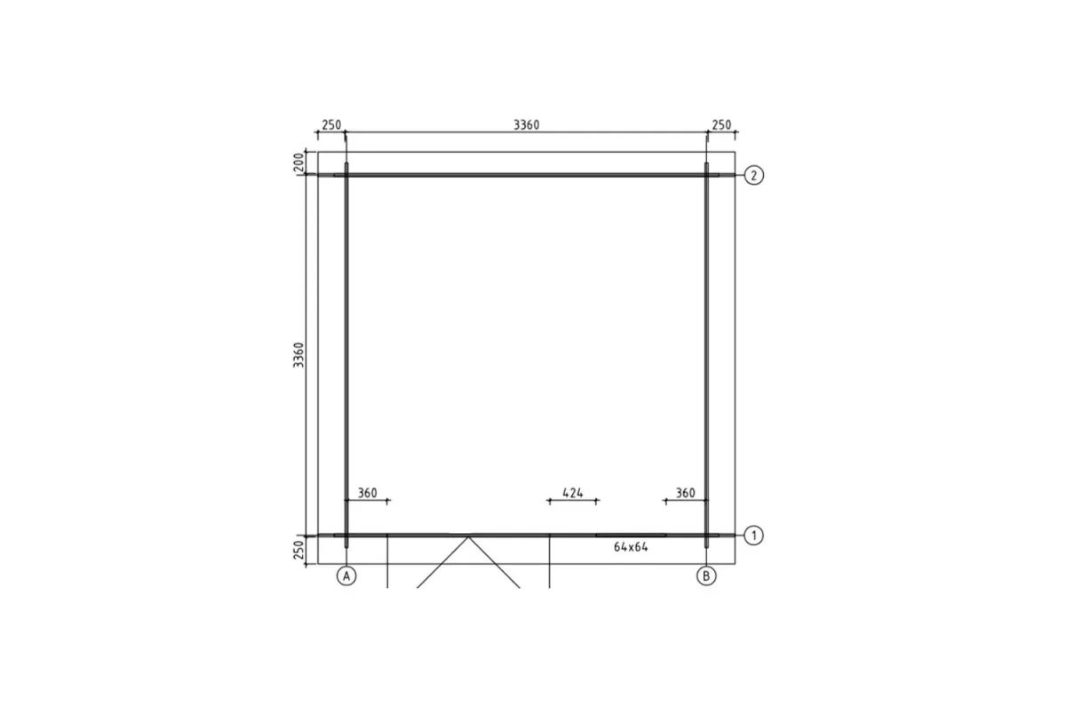 Abri de jardin bois traité autoclave HORIZON 5F - Toit plat - 10,92 m² - Madriers 28 mm