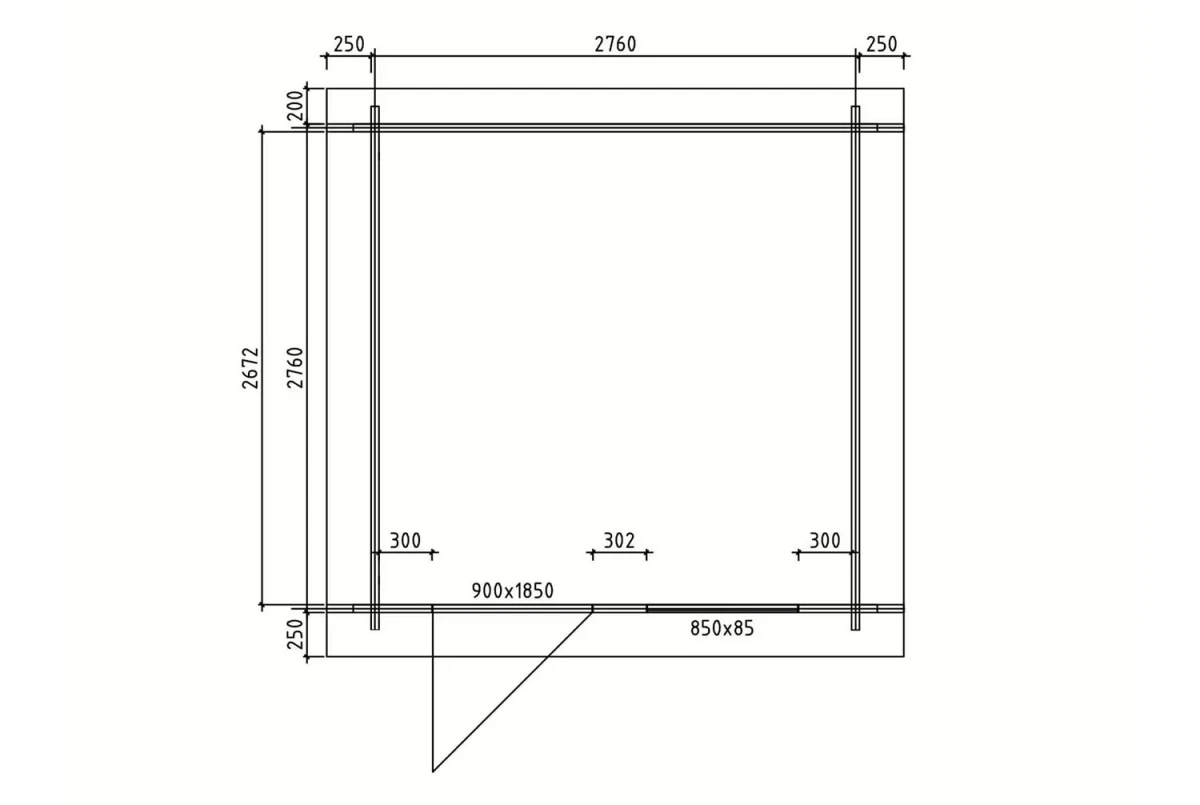 Abri de jardin bois traité autoclave HORIZON 3N - Toit plat - 7,31 m² - Madriers 28 mm