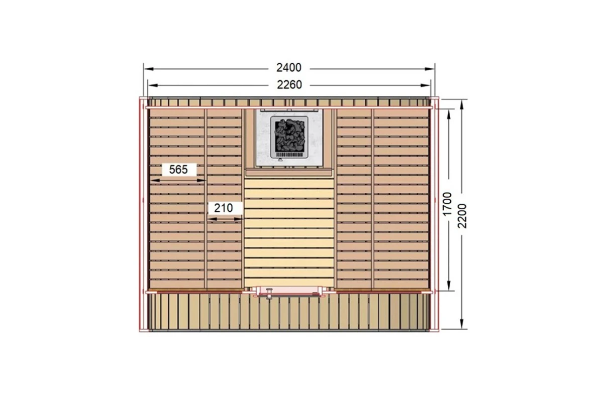 Sauna tonneau extérieur AURORA 3 – 3,84 m² – Bois thermotraité noir – Madriers 40 mm