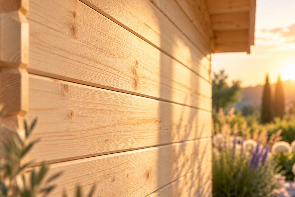 Abri de jardin bois brut MISTRAL A - Toit double pente - 3,10 m² - Madriers 44 mm