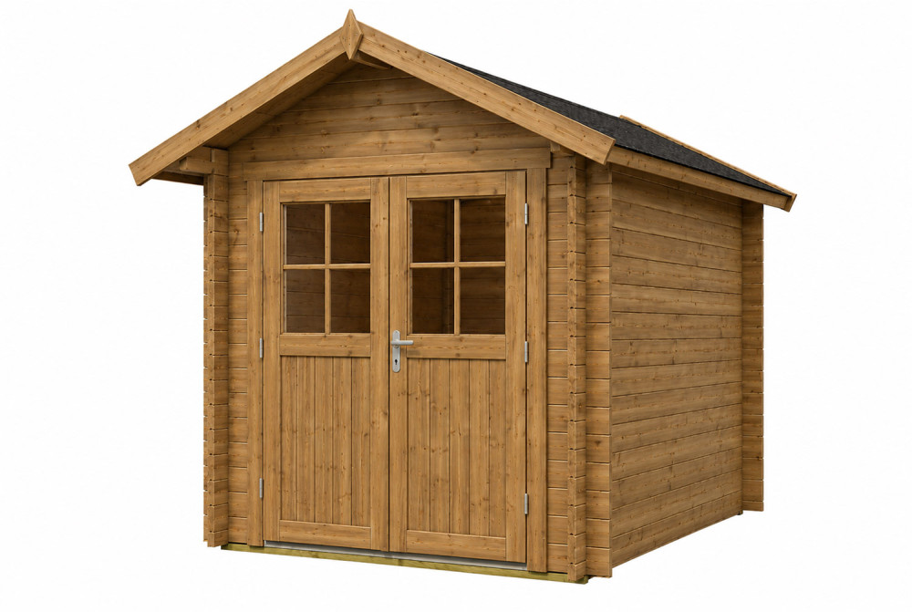 Abri de jardin bois traité autoclave MISTRAL B - Toit double pente - 4,55 m² - Madriers 44 mm