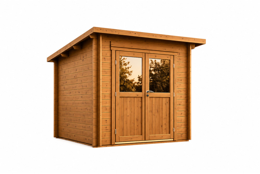 Abri de jardin bois traité autoclave ALTO 44 A - Toit monopente - 5,35 m² - Madriers 44 mm