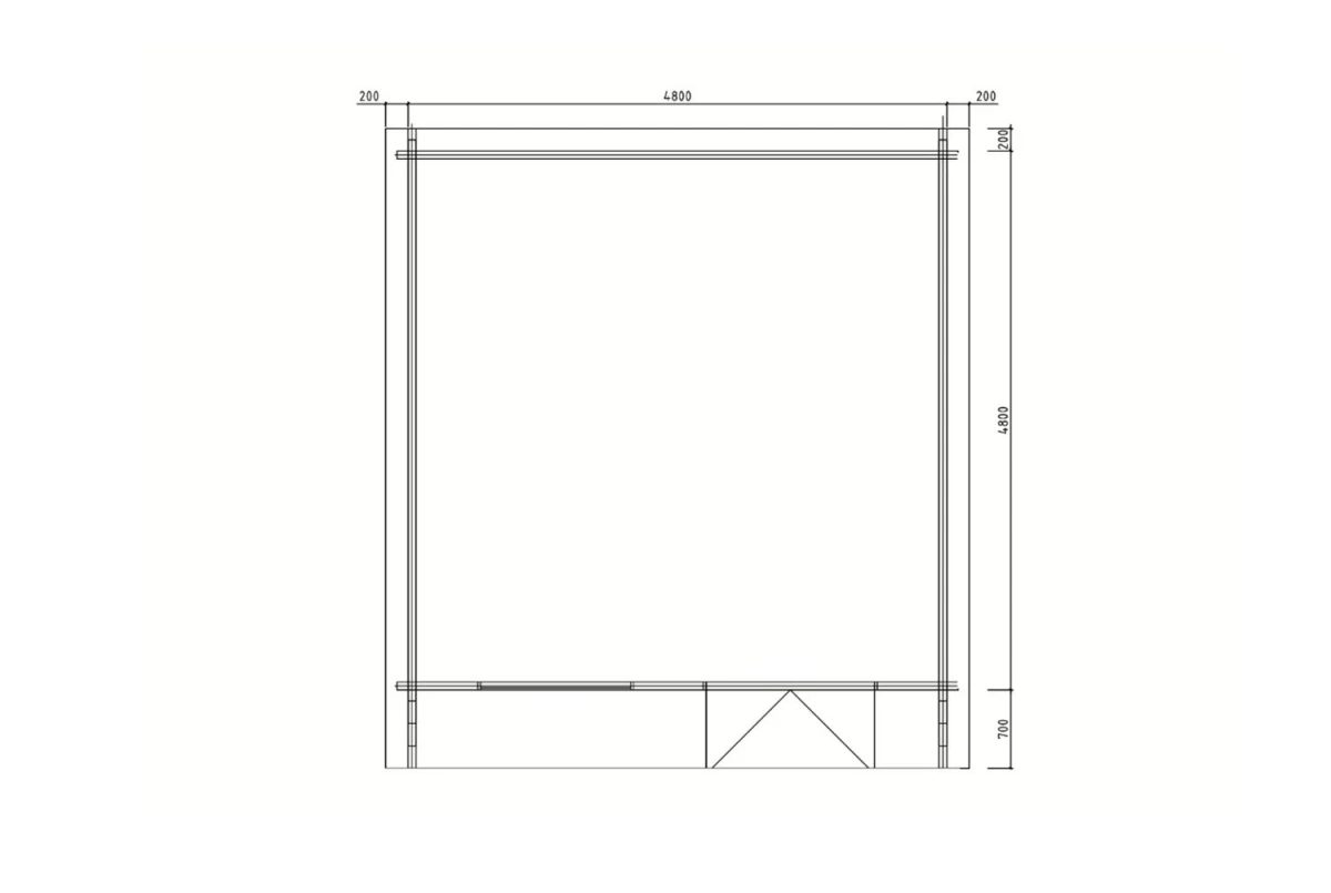 Chalet de jardin bois brut HERITAGE D - Toit double pente - 21,72 m² - Madriers 70 mm contrecollés