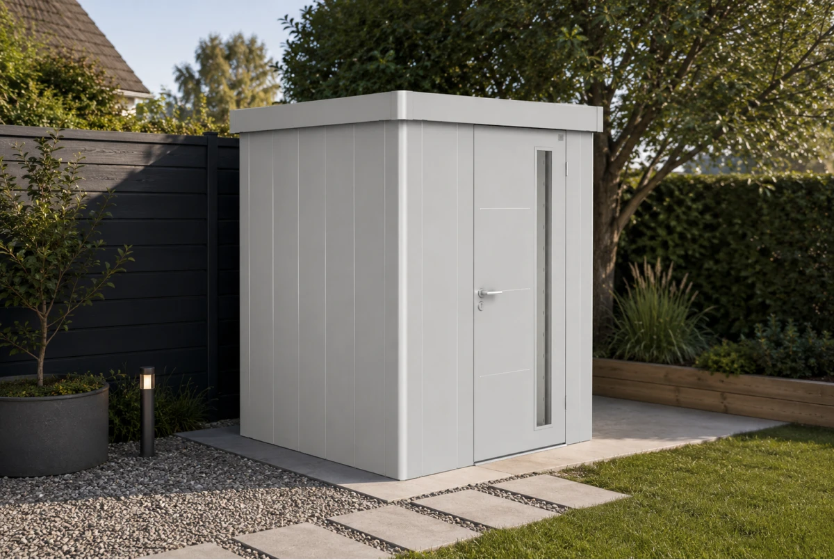 Abri de jardin métal Biohort Neo 1A porte standard 180x180 cm