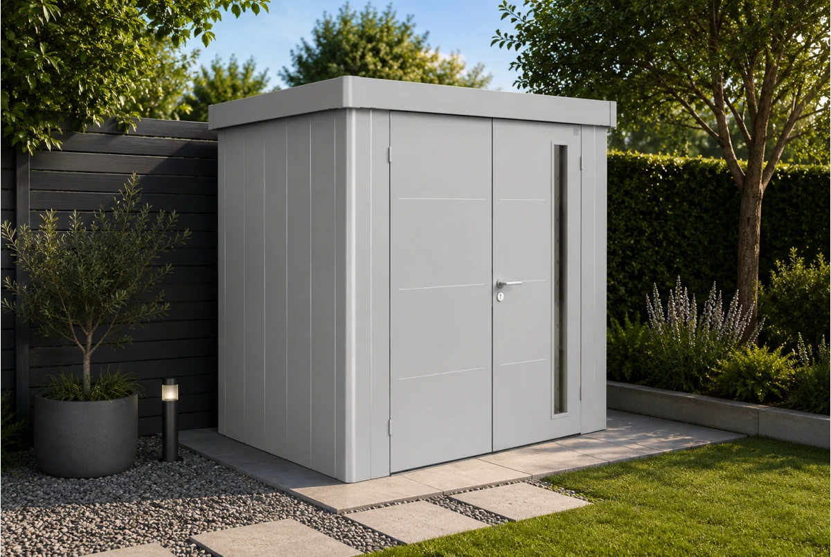 Abri de jardin métal Biohort Neo 1B double porte 236x180 cm