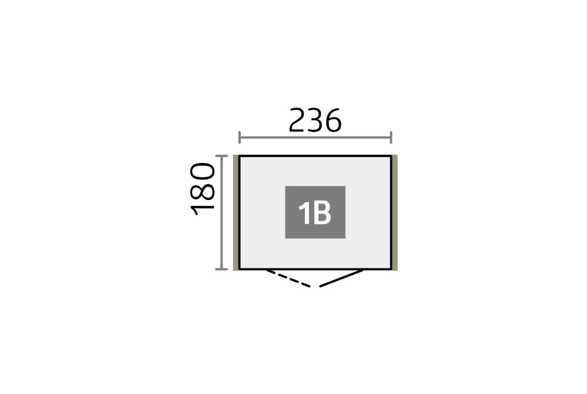 Abri de jardin métal Biohort Neo 1B double porte 236x180 cm