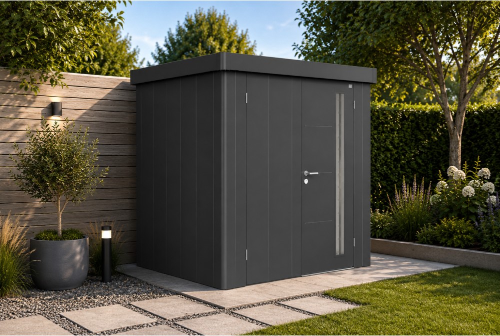 Abri de jardin métal Biohort Neo 1B porte standard 236x180 cm