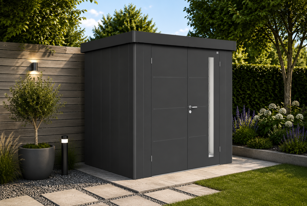 Abri de jardin métal Biohort Neo 1C double porte 292x180 cm