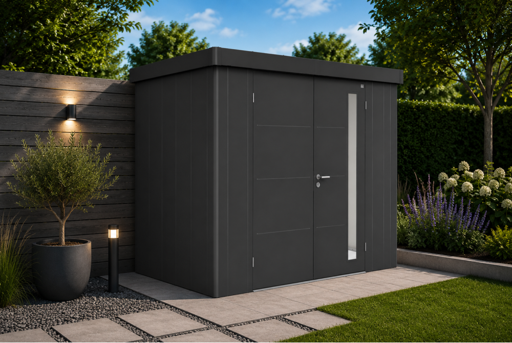 Abri de jardin métal Biohort Neo 1D double porte 348x180 cm
