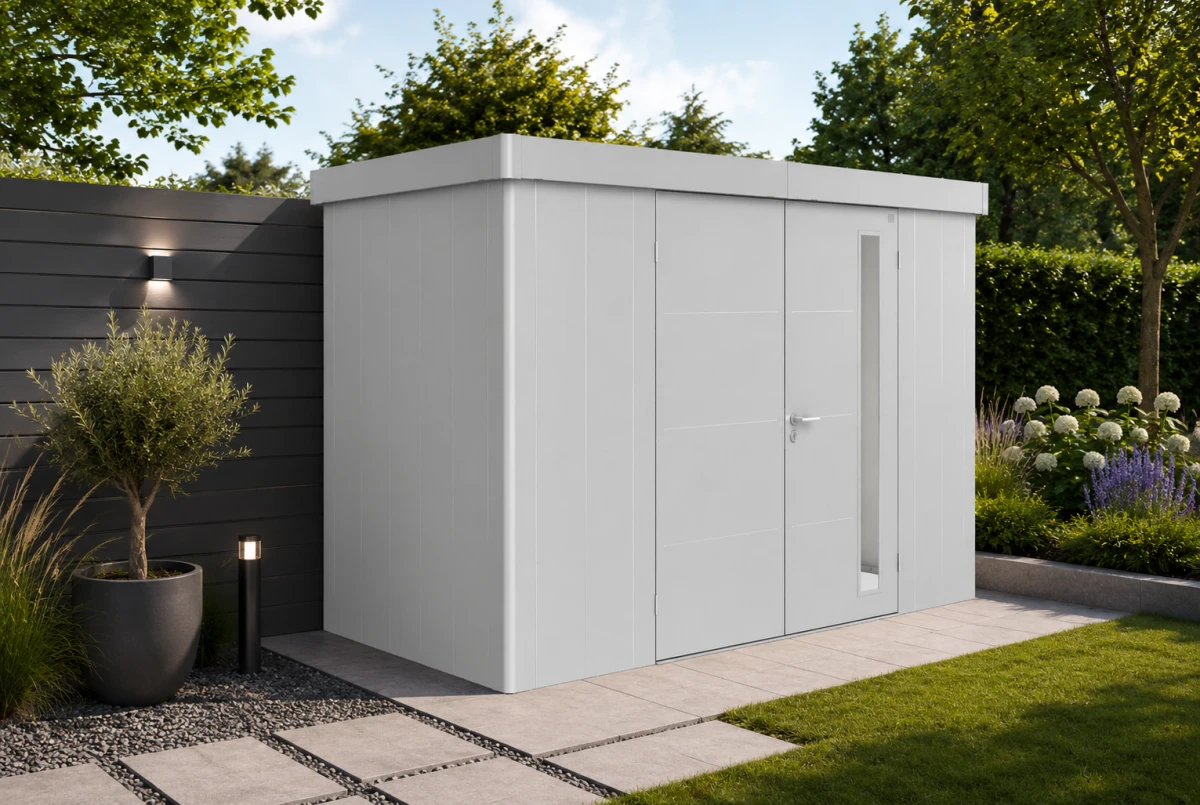 Abri de jardin métal Biohort Neo 1D double porte 348x180 cm