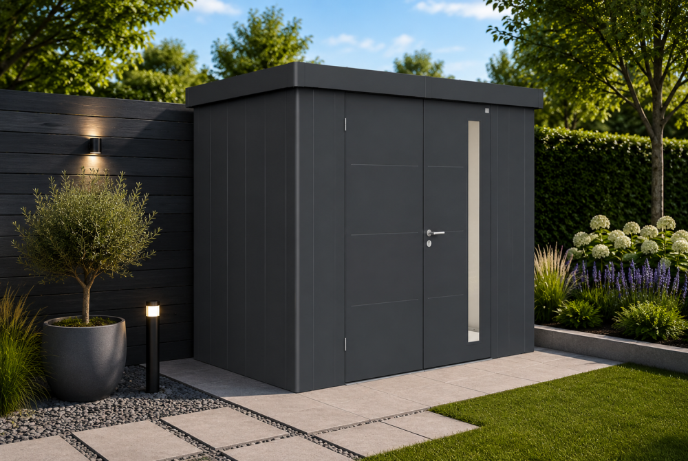 Abri de jardin métal Biohort Neo 1D porte standard 348x180 cm