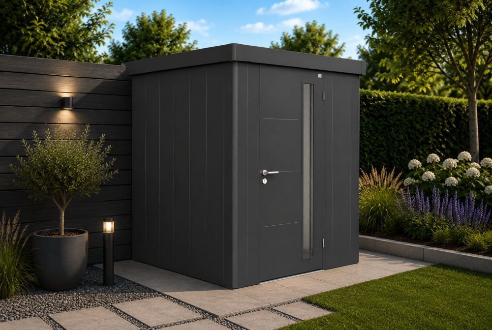 Abri de jardin métal Biohort Neo 2A porte standard 180x236 cm
