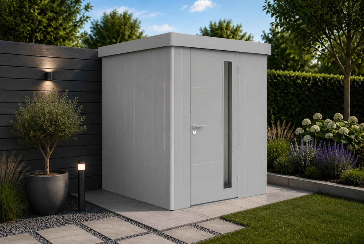 Abri de jardin métal Biohort Neo 2A porte standard 180x236 cm