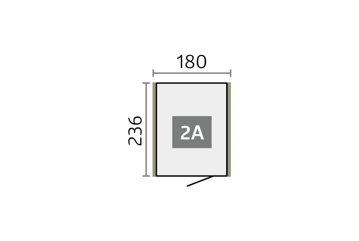 Abri de jardin métal Biohort Neo 2A porte standard 180x236 cm