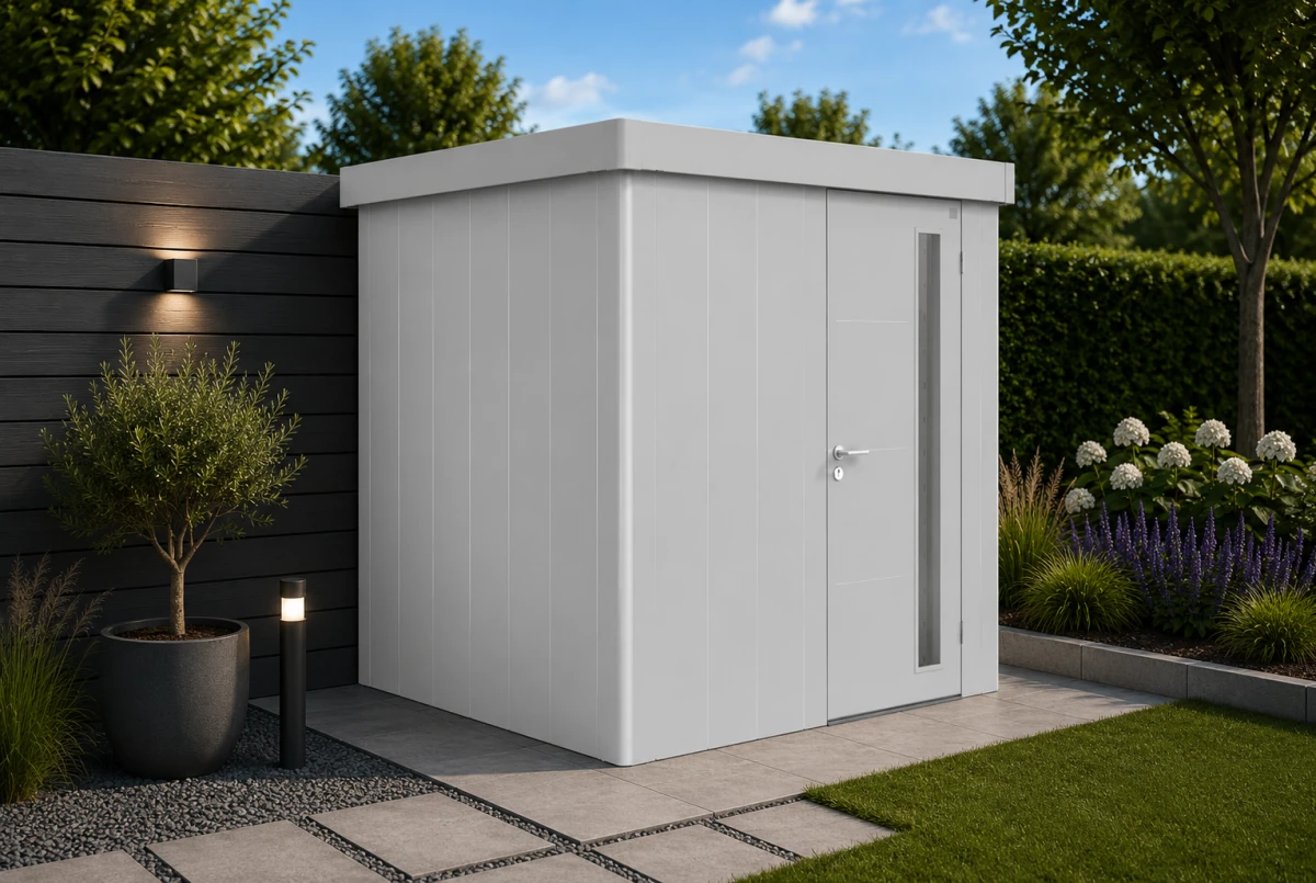 Abri de jardin métal Biohort Neo 2B porte standard 236x236 cm