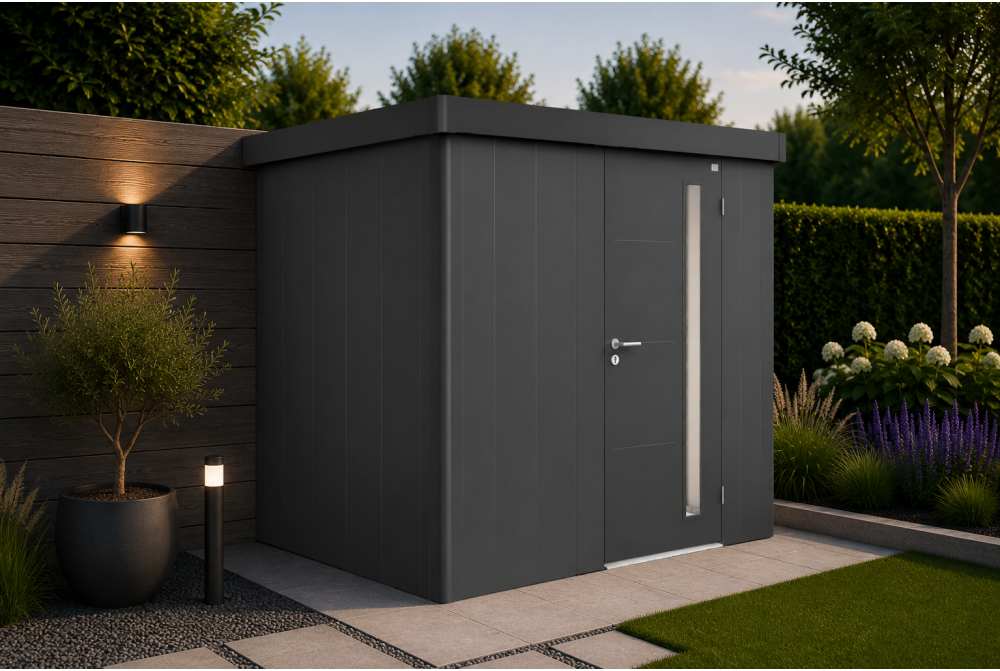 Abri de jardin métal Biohort Neo 2C porte standard 292x236 cm