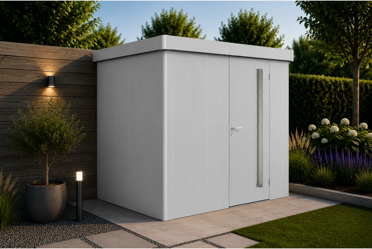 Abri de jardin métal Biohort Neo 2C porte standard 292x236 cm
