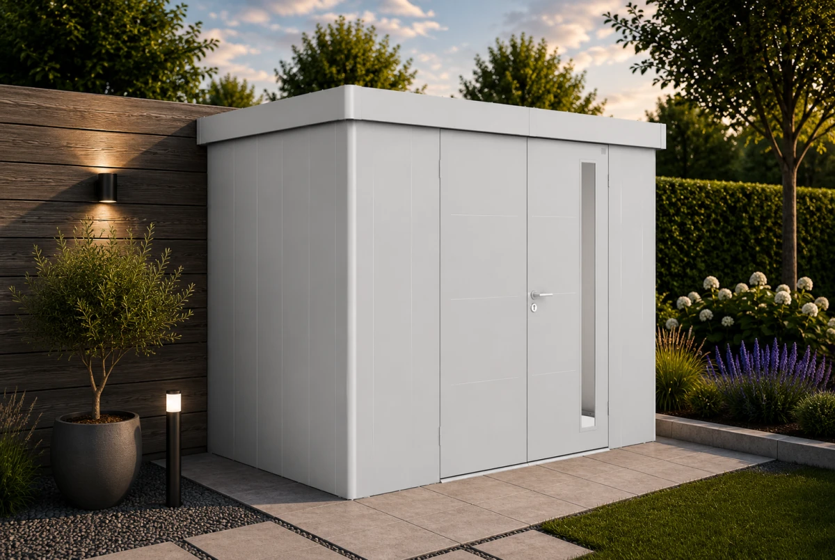 Abri de jardin métal Biohort Neo 2D porte standard 348x236 cm