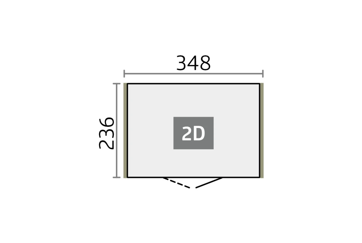 Abri de jardin métal Biohort Neo 2D porte standard 348x236 cm