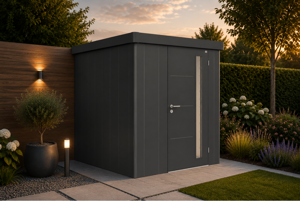 Abri de jardin métal Biohort Neo 3A porte standard 180x292 cm