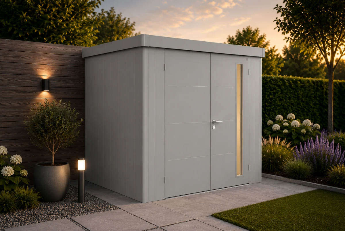 Abri de jardin métal Biohort Neo 3B double porte 236x292 cm