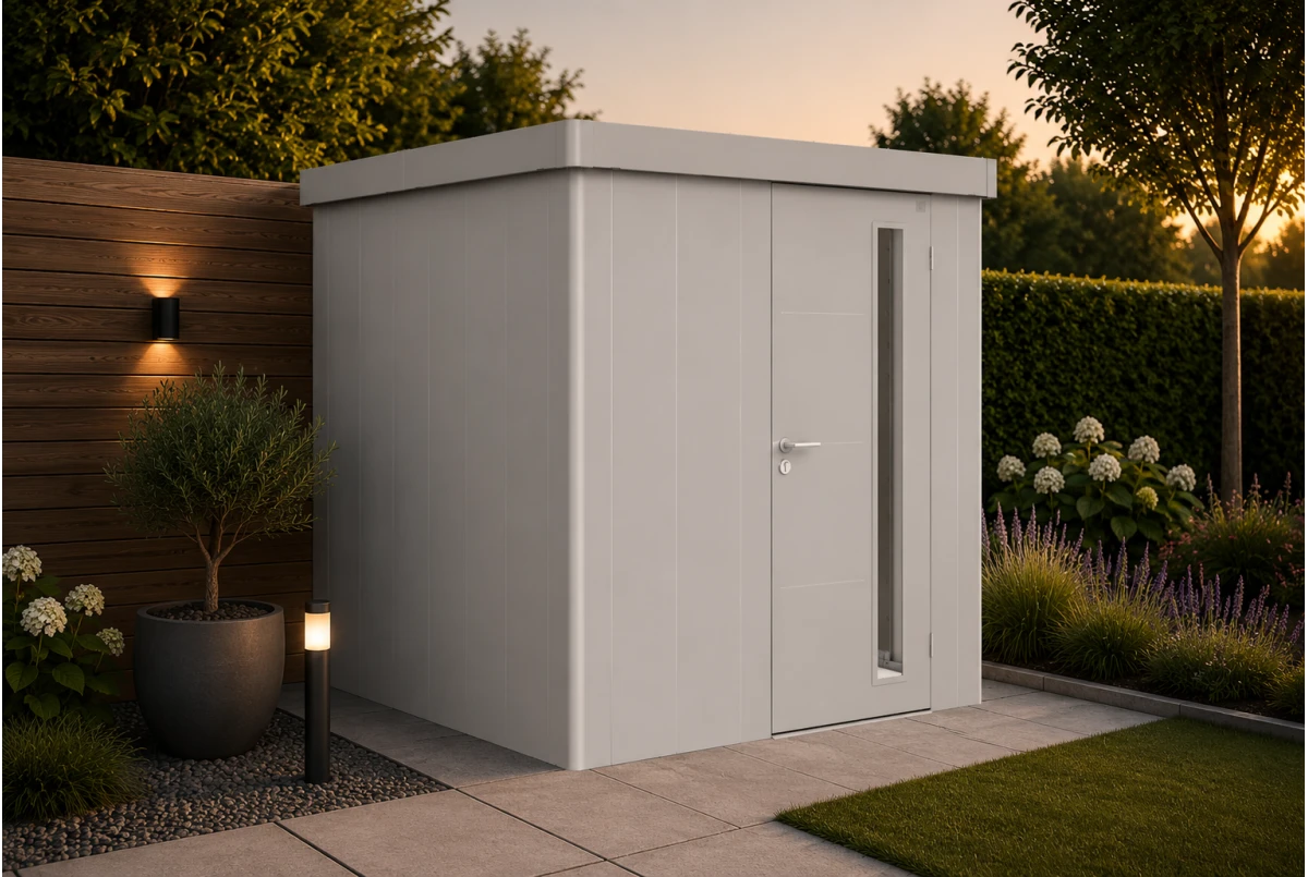Abri de jardin métal Biohort Neo 3B porte standard 236x292 cm