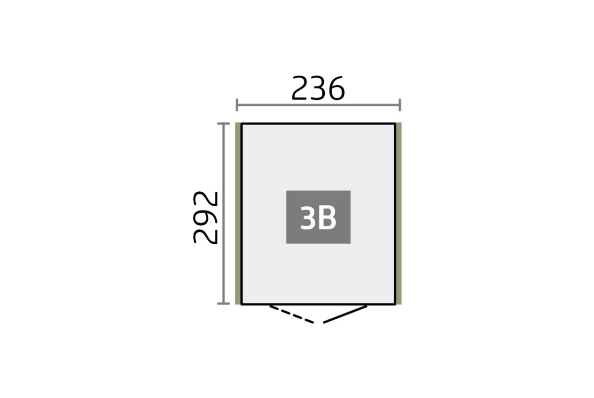 Abri de jardin métal Biohort Neo 3B porte standard 236x292 cm