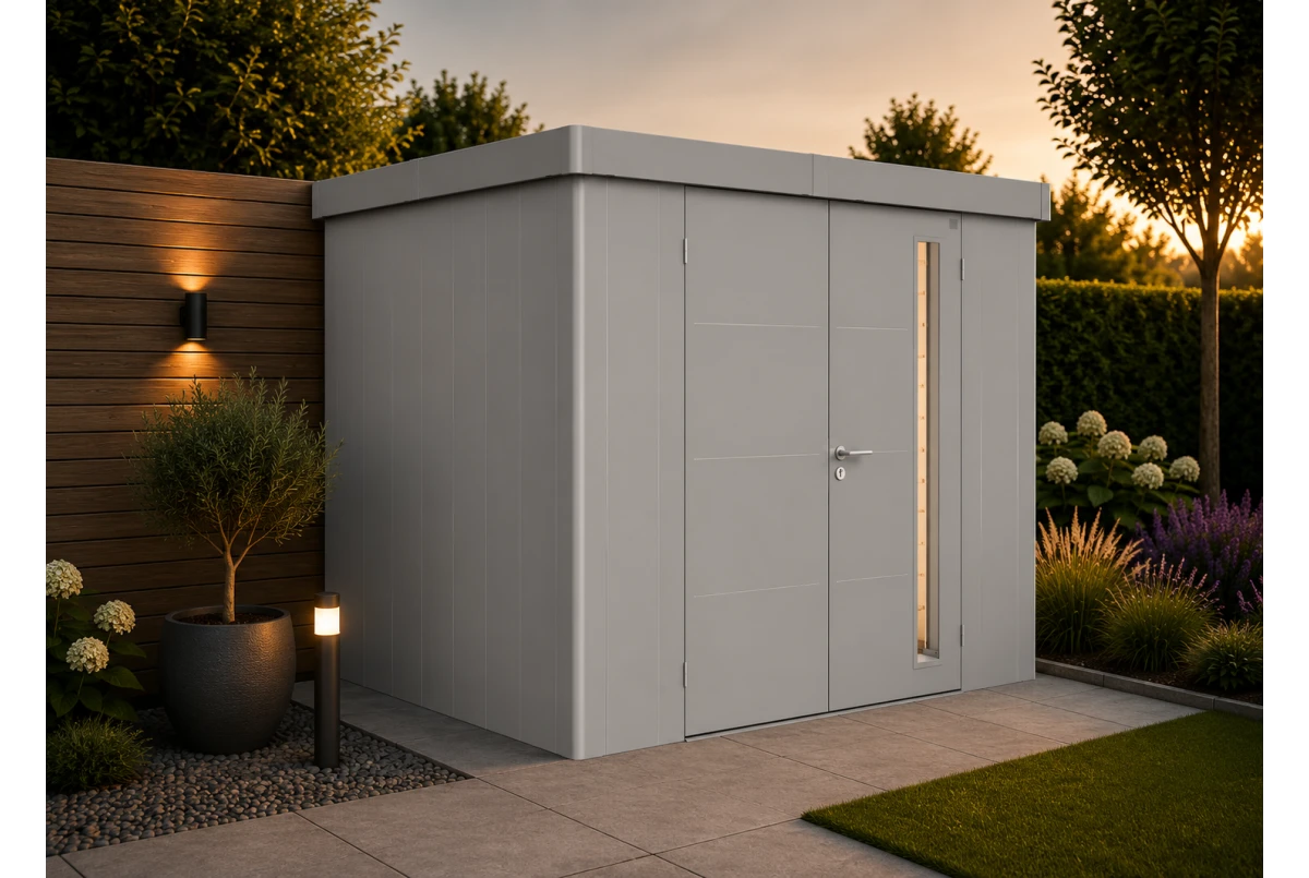 Abri de jardin métal Biohort Neo 3C double porte 292x292 cm