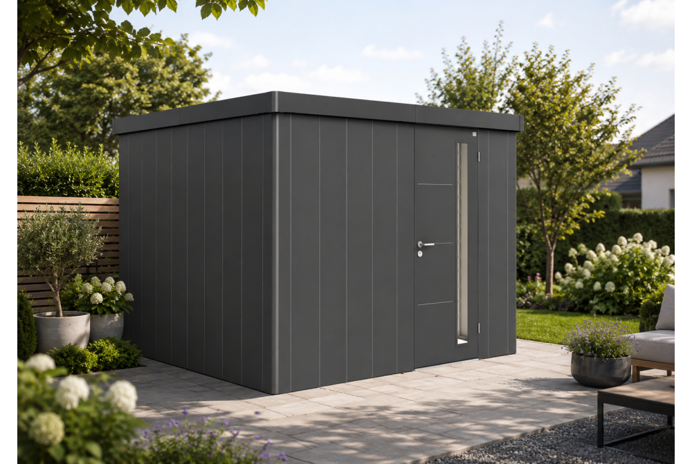Abri de jardin métal Biohort Neo 3C porte standard 292x292 cm