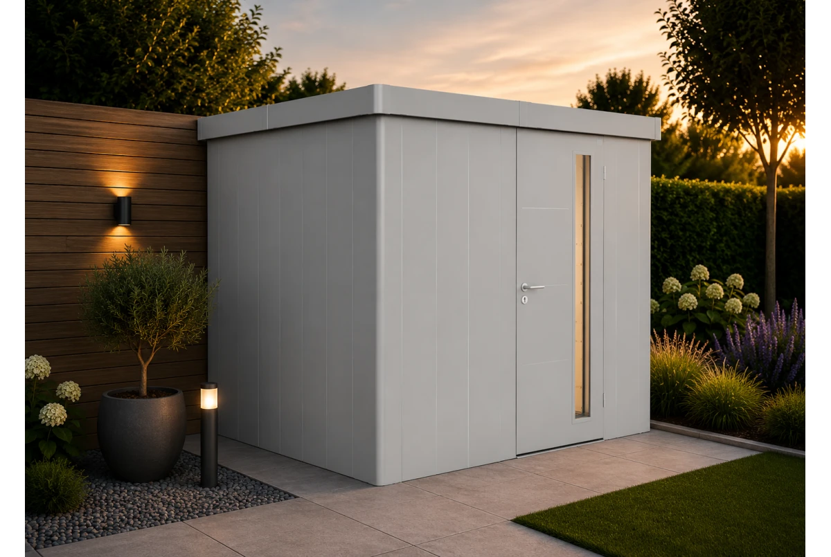 Abri de jardin métal Biohort Neo 3C porte standard 292x292 cm