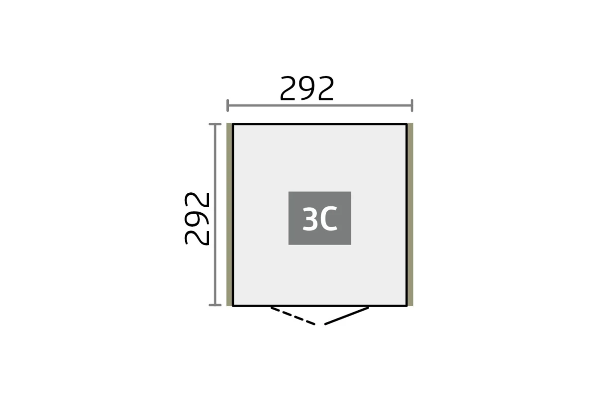 Abri de jardin métal Biohort Neo 3C porte standard 292x292 cm