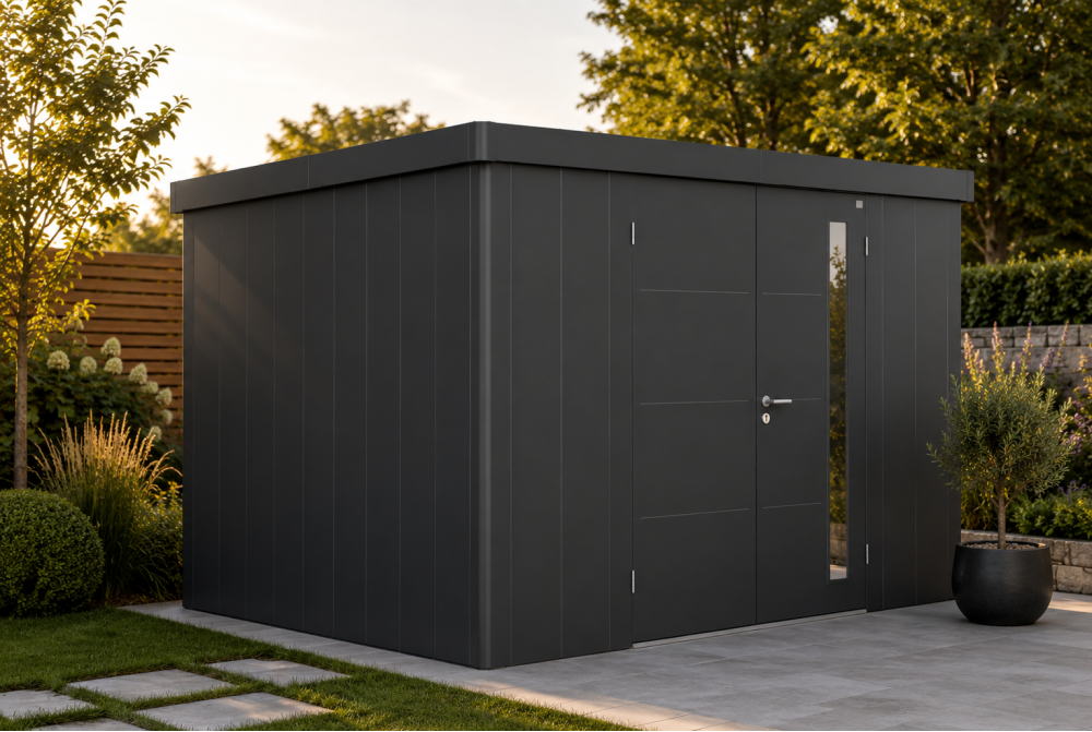 Abri de jardin métal Biohort Neo 3D double porte 348x292 cm
