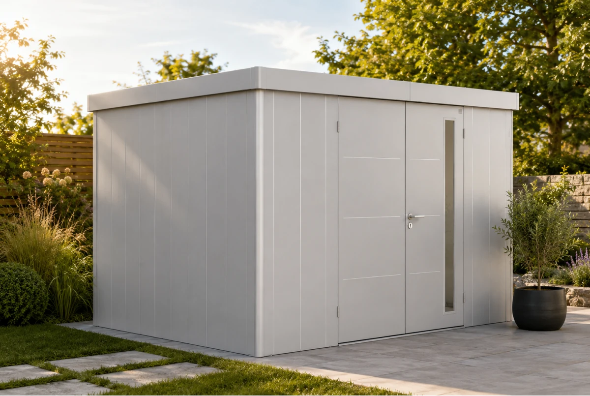 Abri de jardin métal Biohort Neo 3D double porte 348x292 cm