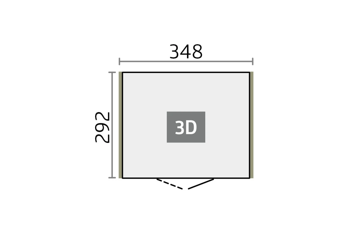 Abri de jardin métal Biohort Neo 3D double porte 348x292 cm