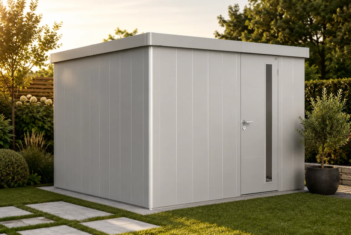 Abri de jardin métal Biohort Neo 3D porte standard 348x292 cm