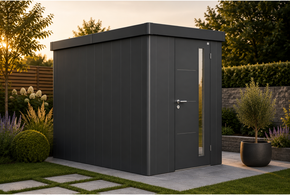 Abri de jardin métal Biohort Neo 4A porte standard 180x348 cm