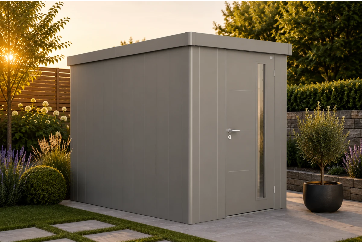 Abri de jardin métal Biohort Neo 4A porte standard 180x348 cm
