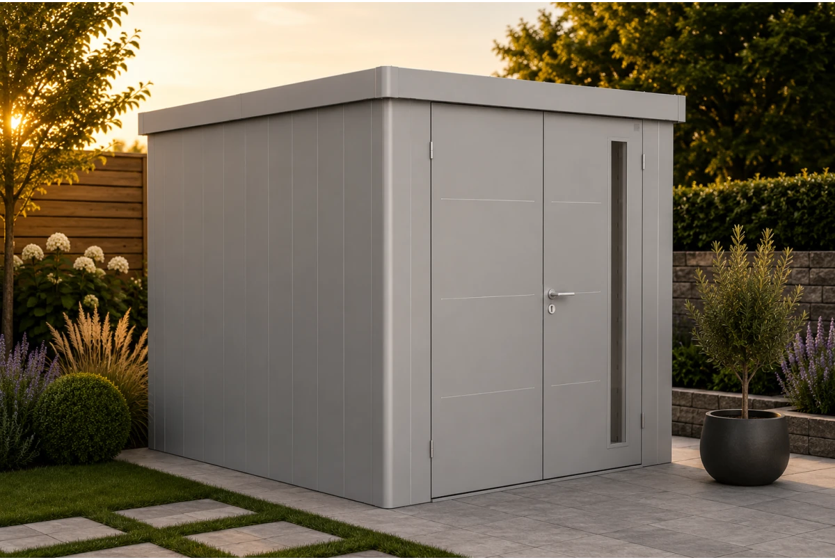 Abri de jardin métal Biohort Neo 4B double porte 236x348 cm