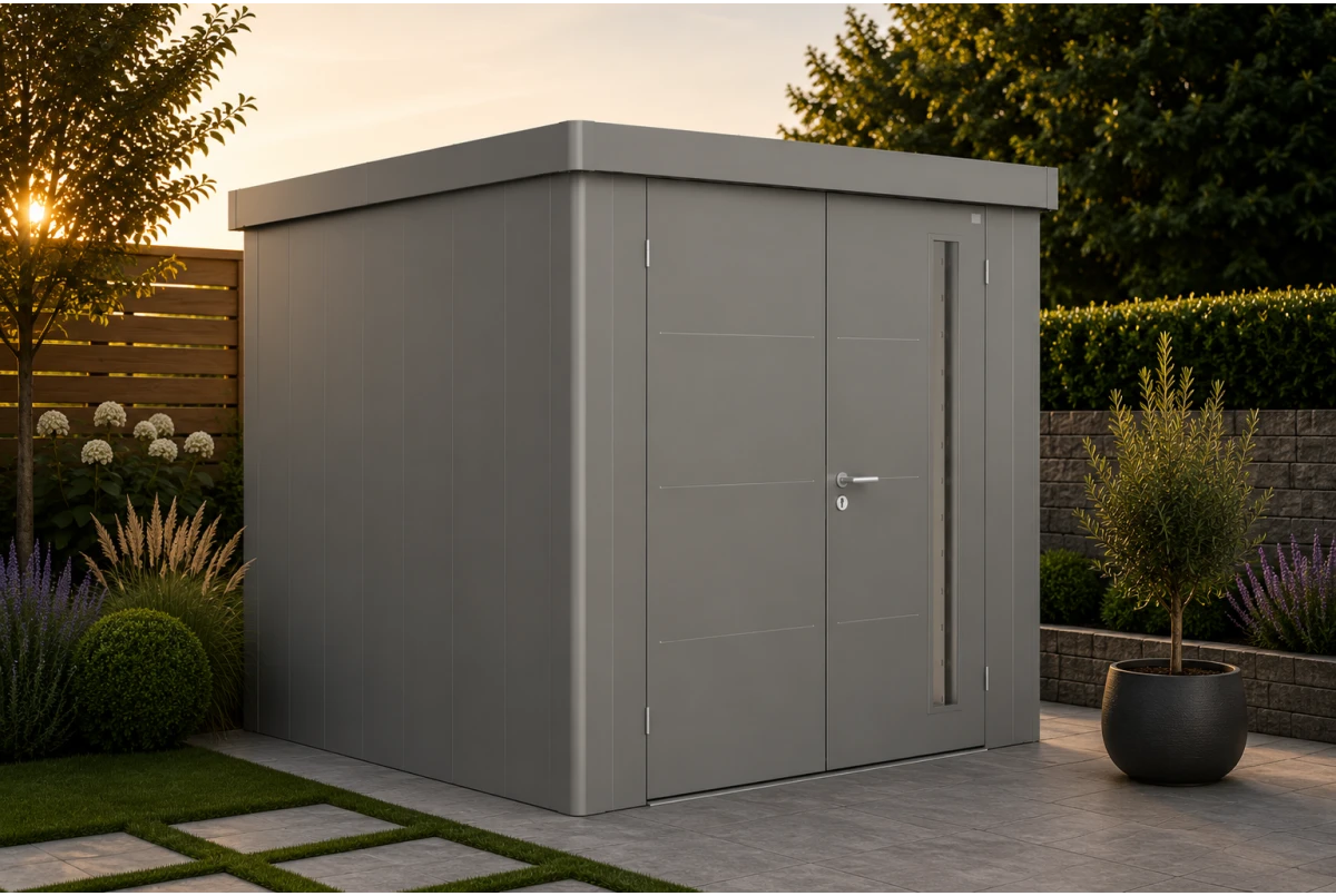Abri de jardin métal Biohort Neo 4B double porte 236x348 cm