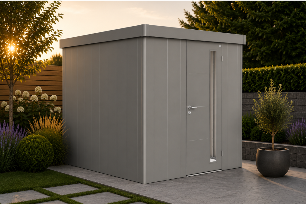 Abri de jardin métal Biohort Neo 4B porte standard 236x348 cm