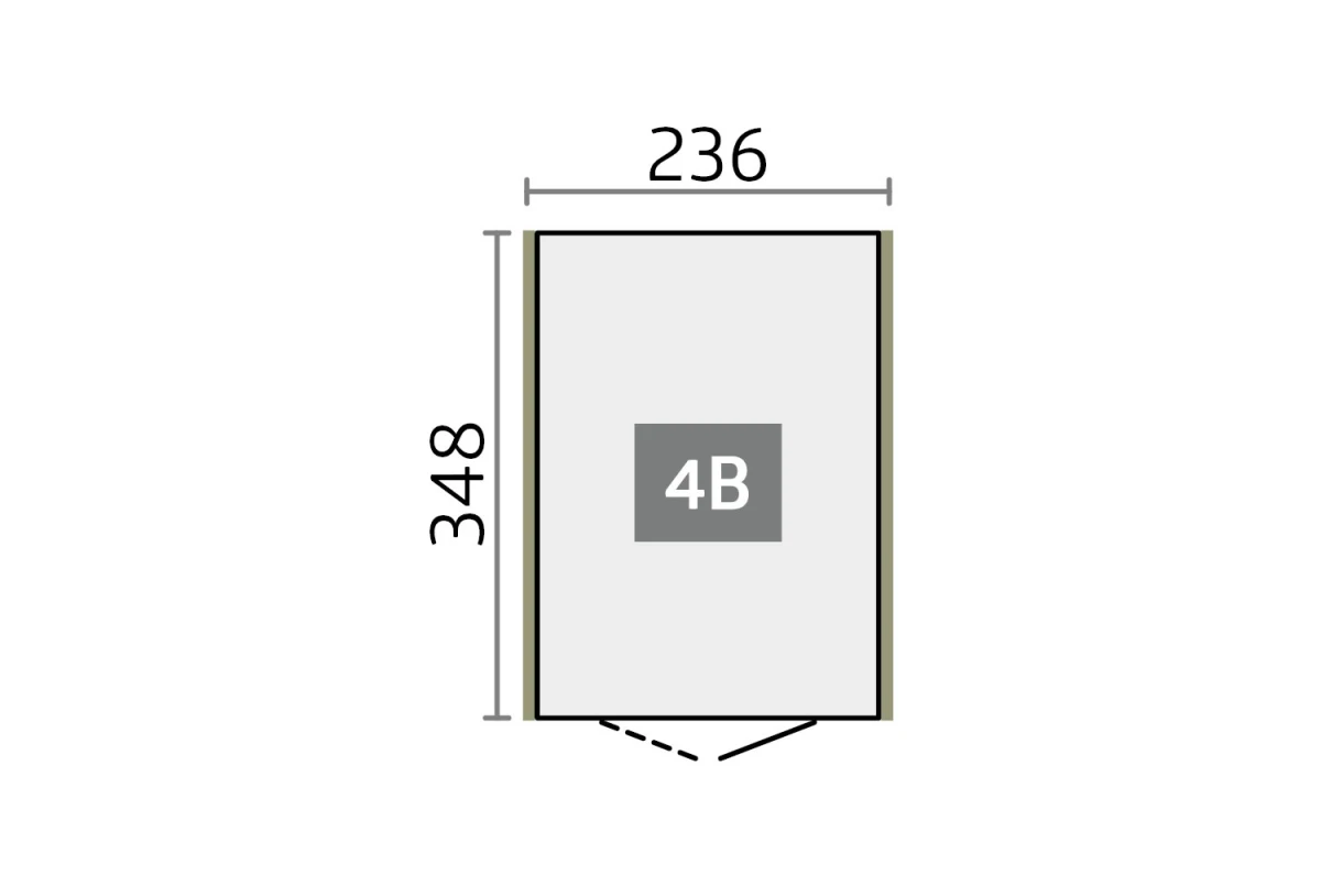Abri de jardin métal Biohort Neo 4B porte standard 236x348 cm