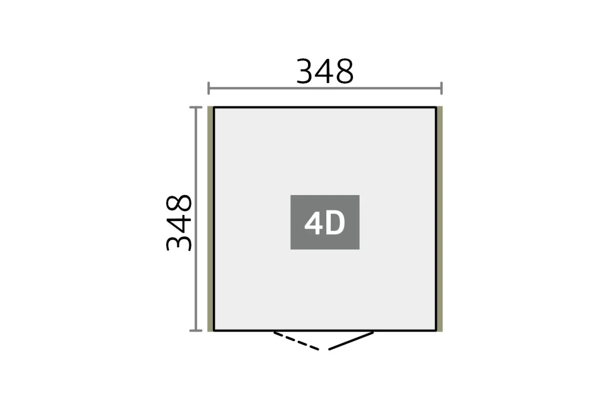 Abri de jardin métal Biohort Neo 4D porte standard 348x348 cm