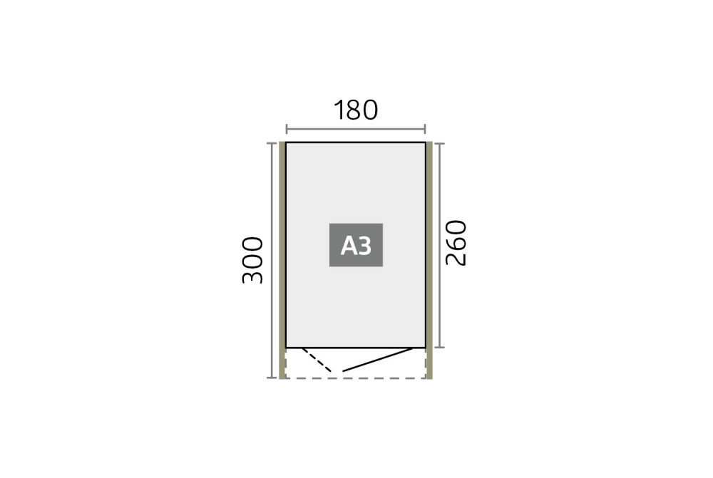 Abri métal BIOHORT AvantGarde A3 double porte