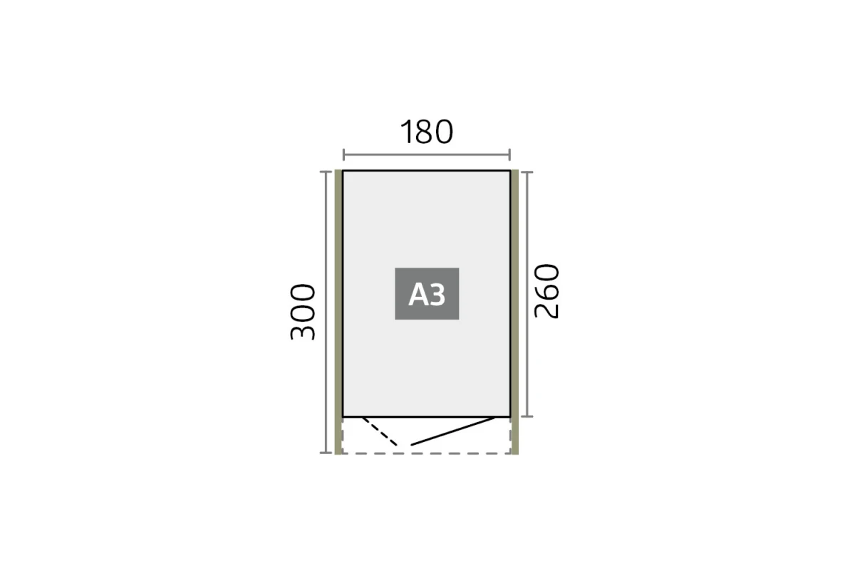Abri métal BIOHORT AvantGarde A3 double porte