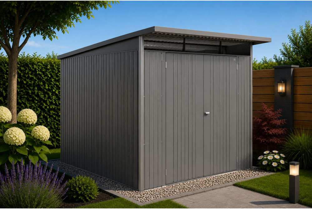 Abri métal BIOHORT AvantGarde ECO A7 double porte