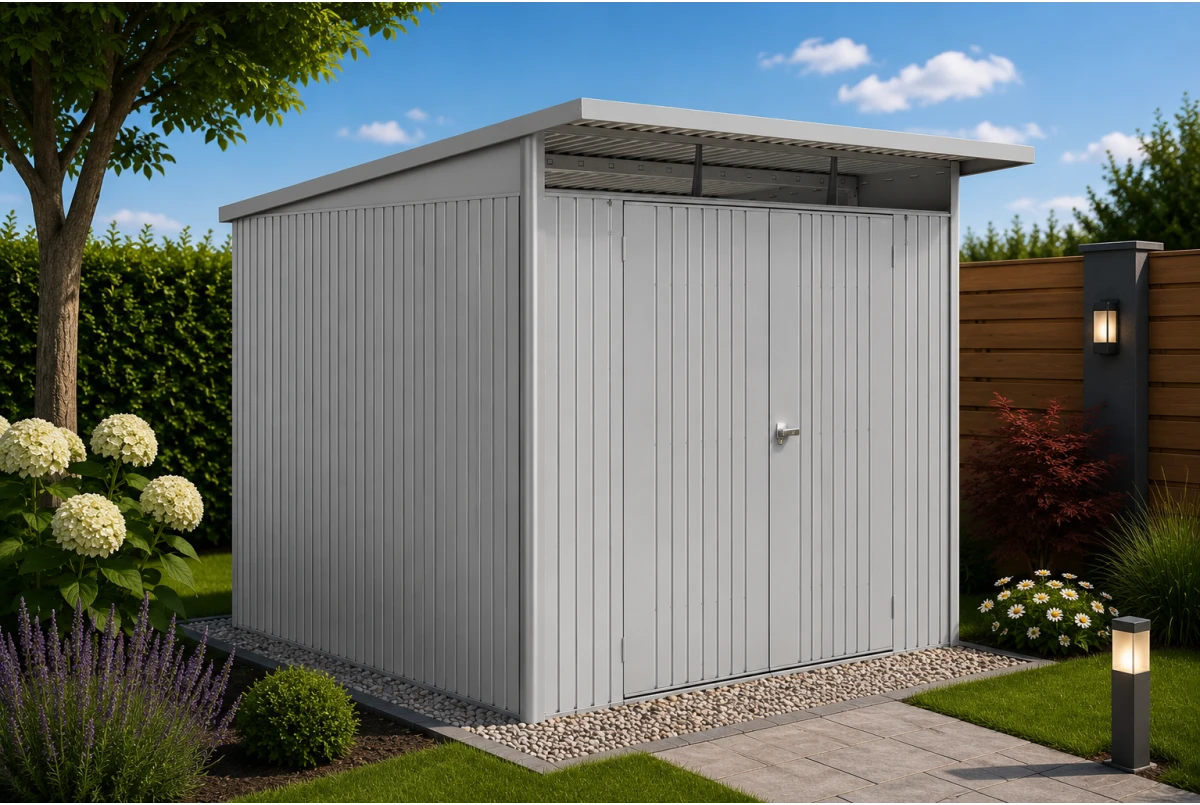 Abri métal BIOHORT AvantGarde ECO A7 double porte